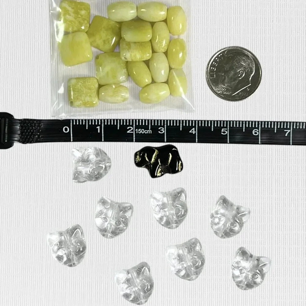 VTG - Now Mixed Lot Beads Gemstone Glass Metal Assortment Colorful Boho Jewelry